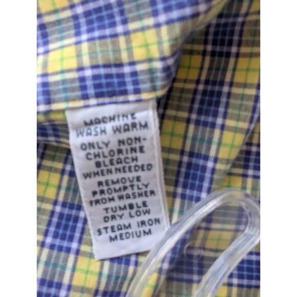 Ralph Lauren Bottom Down Blake Yellow & Blue Plaid Men's Size Large Classic - Picture 2 of 8